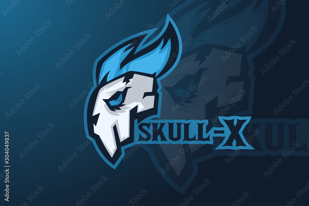 Fototapeta Skull Gamer esports Mascot Logo