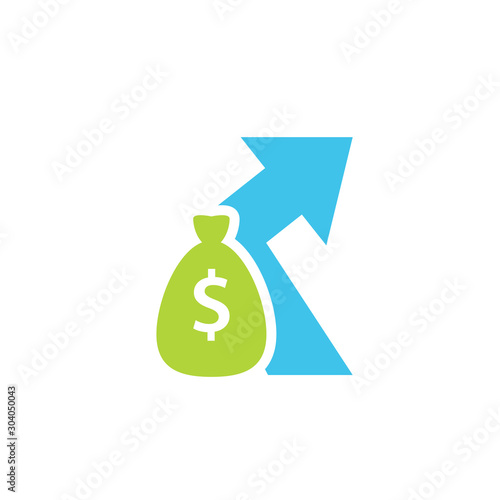 Indirect cost icon. Clipart image isolated on white background