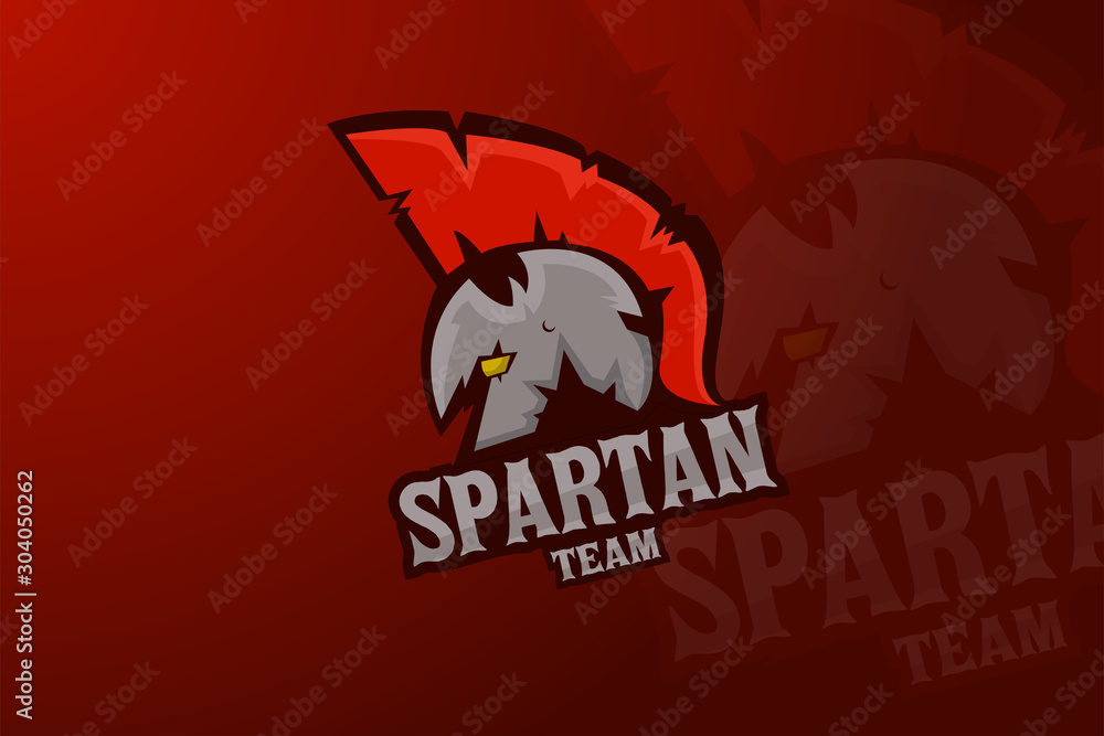 Spartan esports logo,mascot character.vector logo design