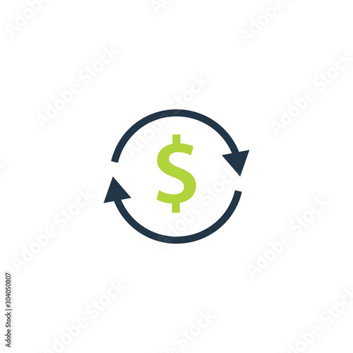 Cost recovery icon. Clipart image isolated on white background