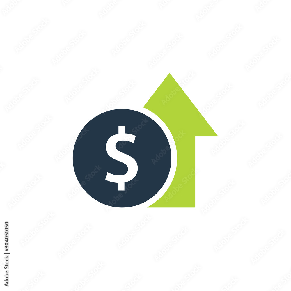 Cost rising icon. Clipart image isolated on white background Cost rising icon. Clipart image isolated on white background
