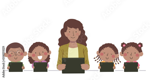 Kids Black Teacher Tablet I...