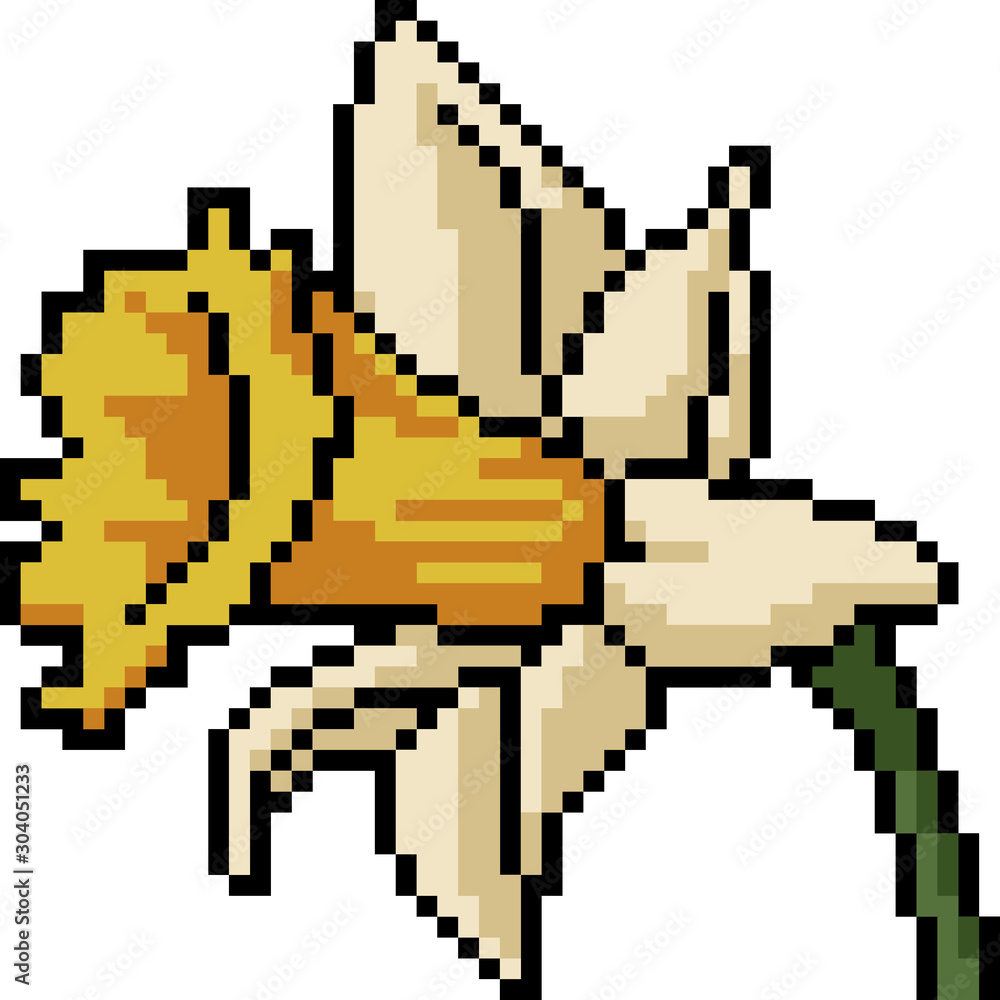 vector pixel art flower vector pixel art flower