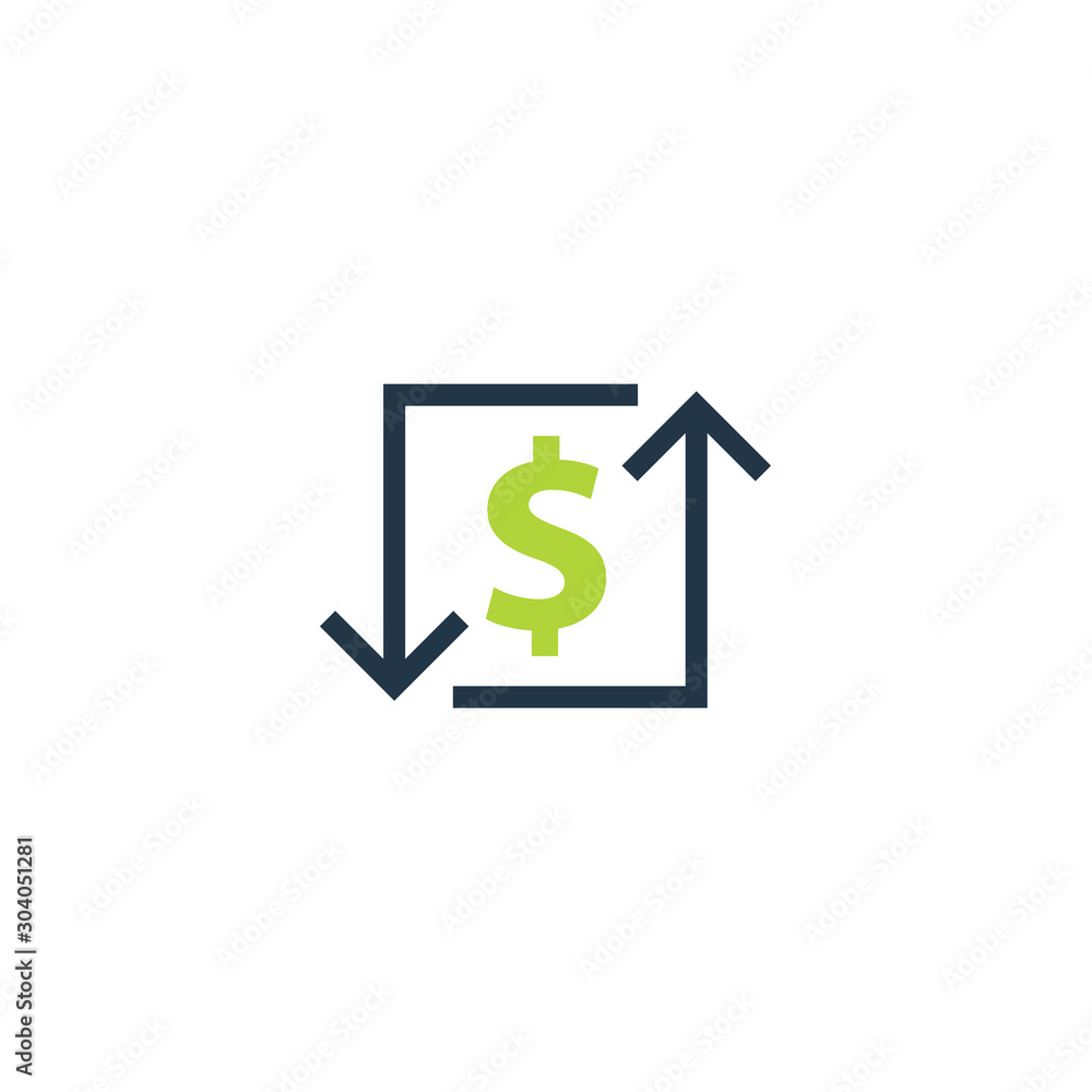 Cost transaction icon. Clipart image isolated on white background Cost transaction icon. Clipart image isolated on white background
