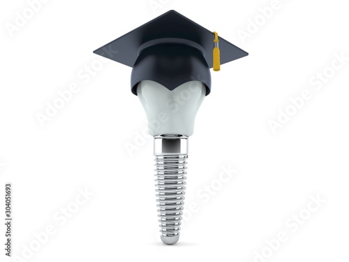 Dental implant with mortarboard photo