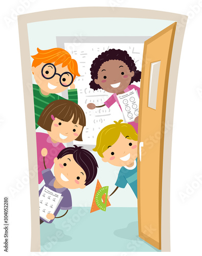 Stickman Kids Door Math Cla...