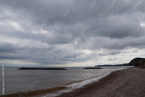 Vue de la plage de Sidmouth