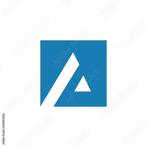 abstract initial letter A logo design template