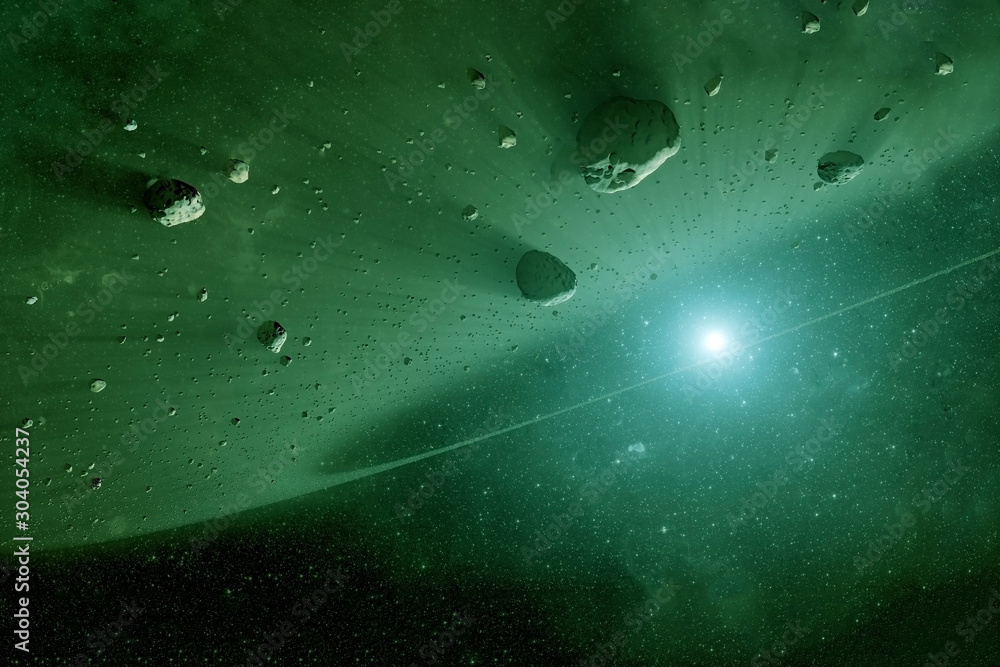 Of asteroid collision among cosmic dust. Elements of this image furnished by NASA Of asteroid collision among cosmic dust. Elements of this image furnished by NASA