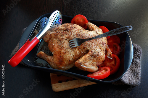 Baked chicken with spices