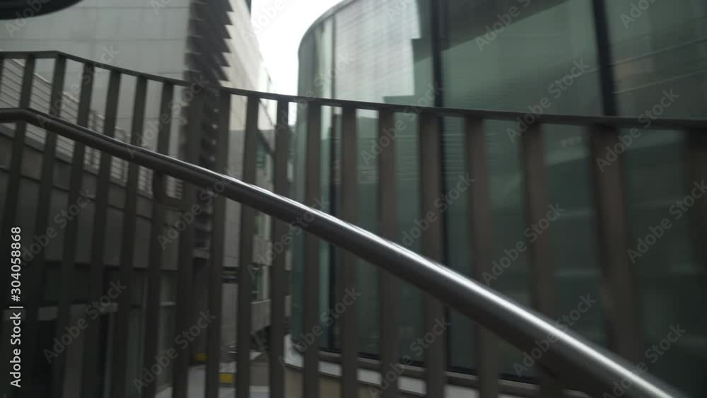 POV shot walking in the City of London and looking at a square. POV shot walking in the City of London and looking at a square.