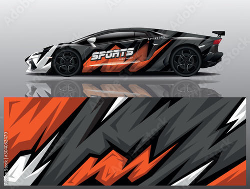 car decal wrap design vector