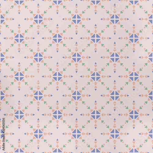 Cuadro en lienzo Pattern Abstract Vintage Geometric Line Plant Leaf