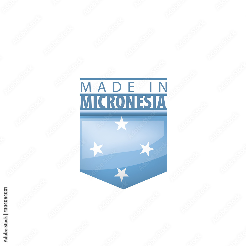 Federated States Micronesia flag, vector illustration on a white background Federated States Micronesia flag, vector illustration on a white background