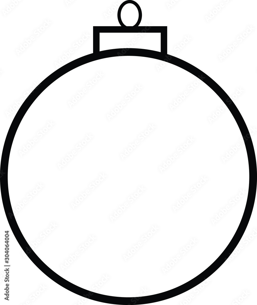Christmas tree toy without drawing, empty in vector format Christmas tree toy without drawing, empty in vector format