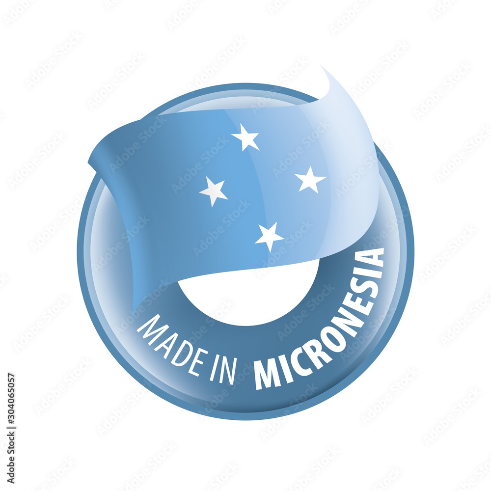 Federated States Micronesia flag, vector illustration on a white background Federated States Micronesia flag, vector illustration on a white background