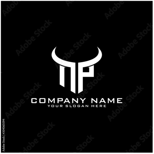 Letter NP logo icon design template elements