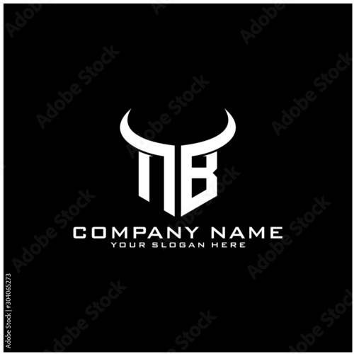 Letter NB logo icon design template elements