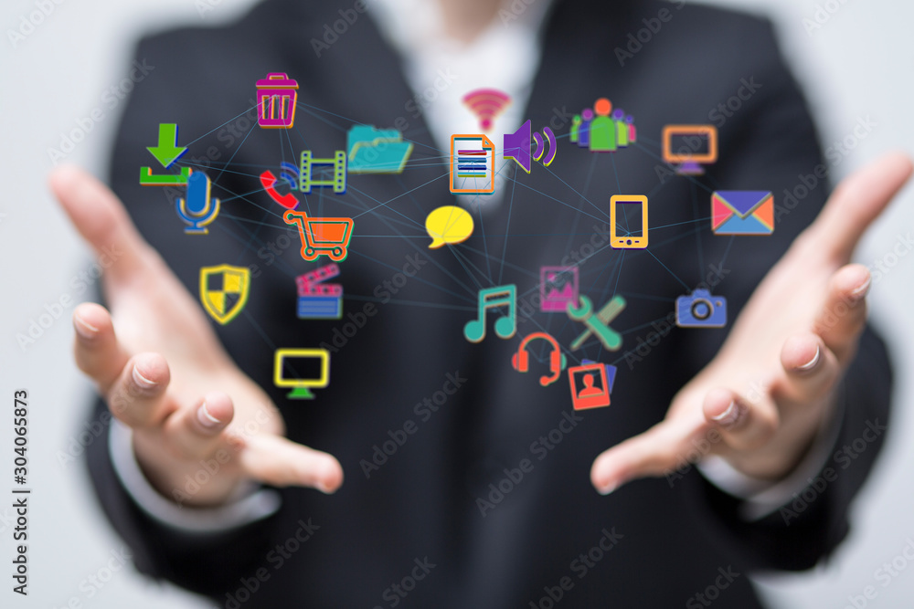 Cloud computing concept - connect to cloud Cloud computing concept - connect to cloud