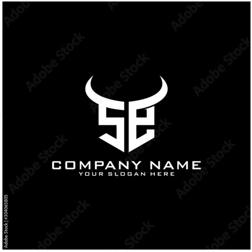 Letter SE logo icon design template elements