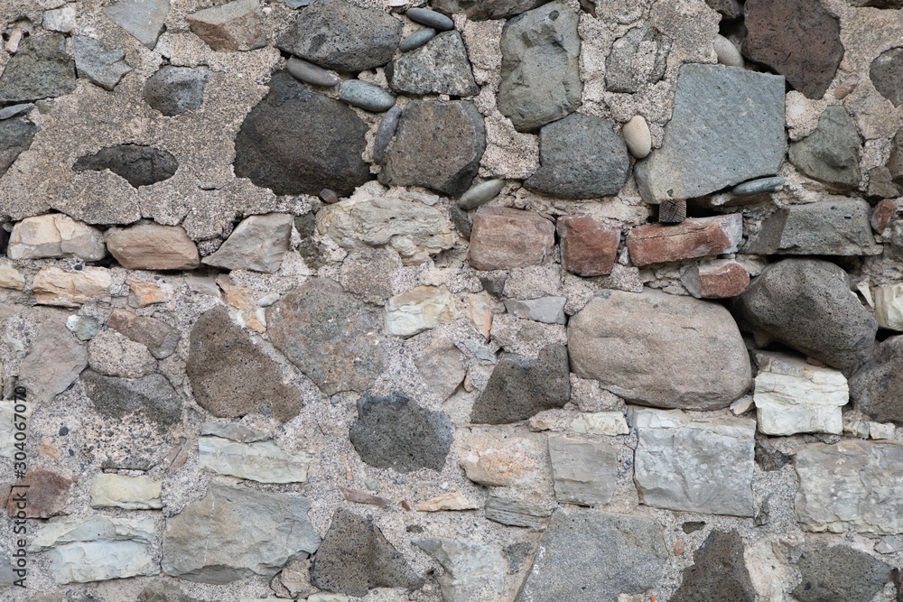 Fototapeta premium Granite stones grey color style retro closeup with chaotic diagonals creating background texture wall