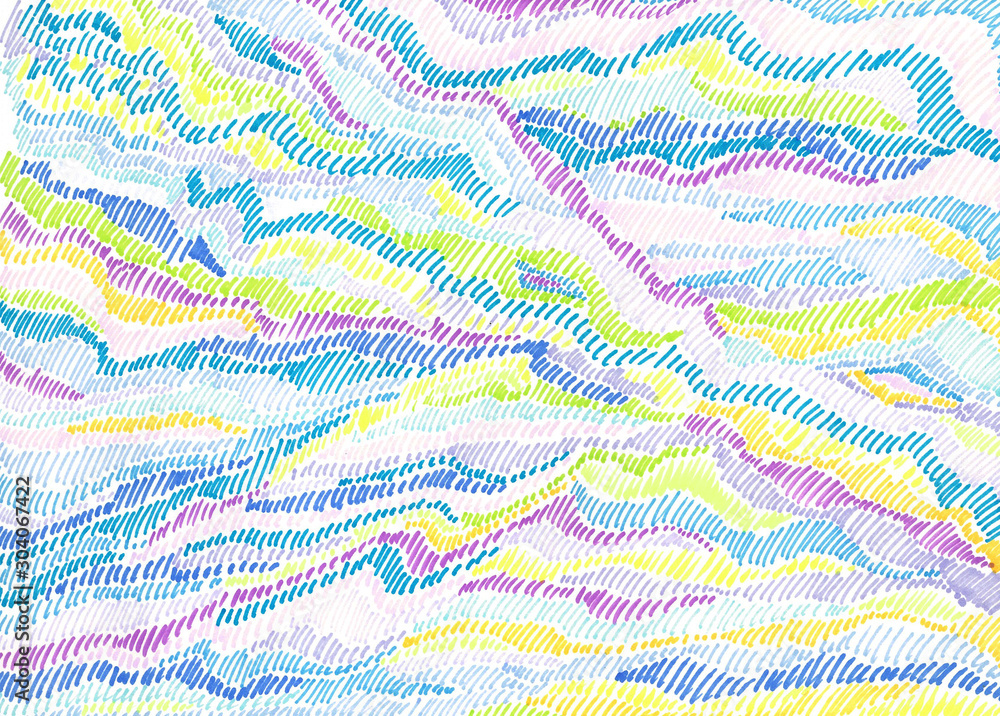background of strokes marker in the form of waves background of strokes marker in the form of waves