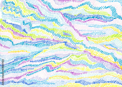 background of strokes marker in the form of waves