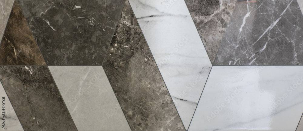 Fototapeta premium floor ceramic tile with abstract geometric mosaic pattern