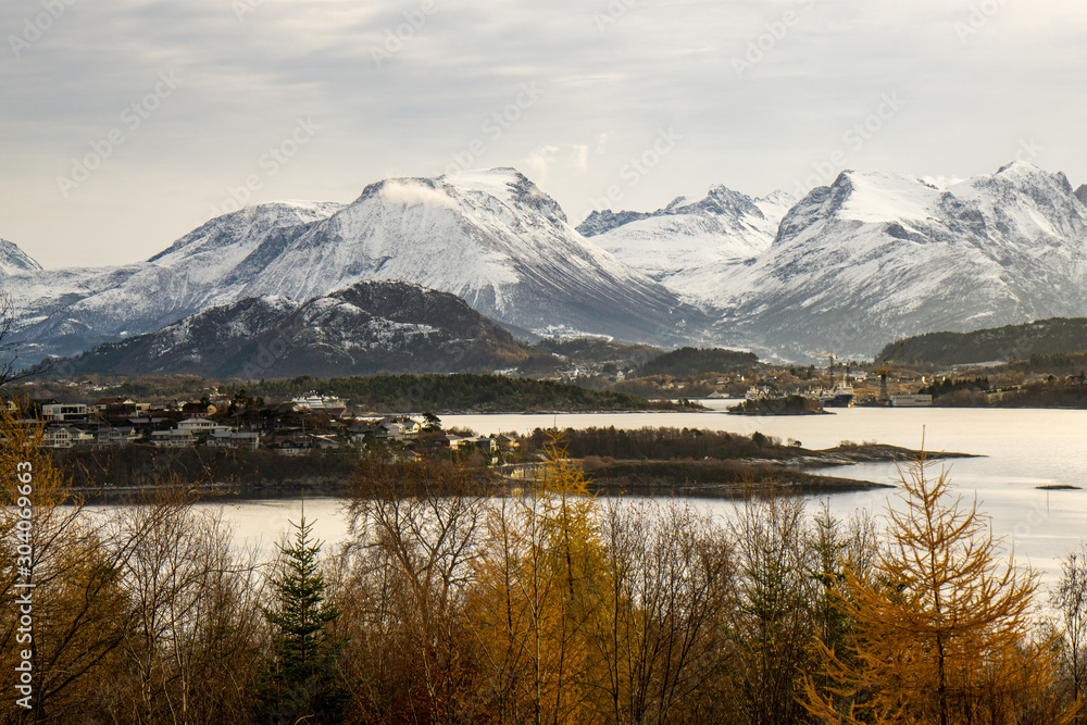 Alesund in Norwegen im November