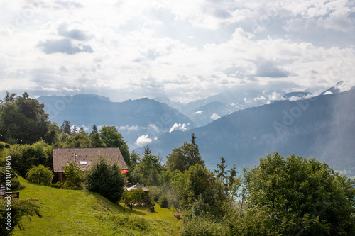 Landscape in the Alps, Interlaken Switzerland