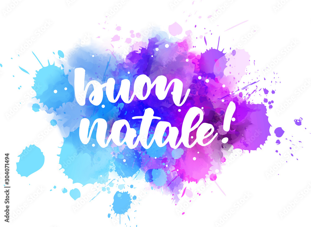 Buon Natale holiday watercolor background Buon Natale holiday watercolor background