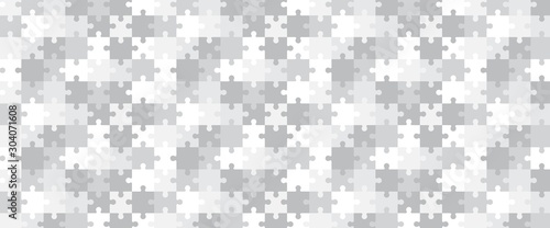 Jigsaw puzzle seamless pattern. Puzzles tiles, jigsaws pieces and puzzle game texture. 