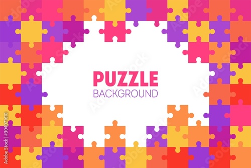 Abstract background with puzzles piece and jigsaws details. Puzzle backdrop