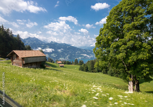 Landscape in the Alps , Interlaken Switzerland