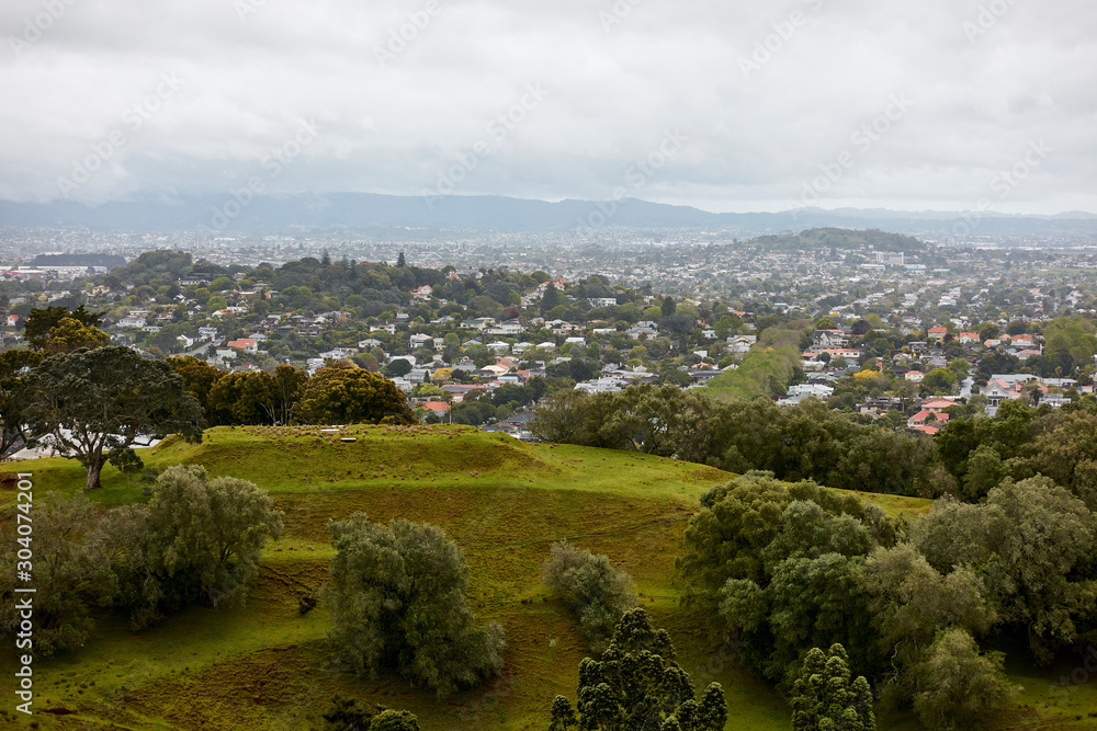 Views of One Tree Hill, and One tree Hill, Auckland, New Zealand