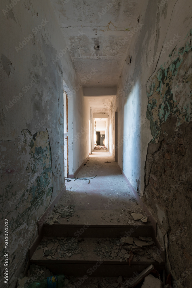 Urban exploration in an abandoned barracks