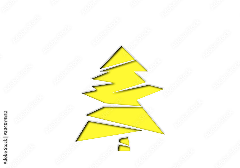 Fototapeta premium Christmas tree illustration. クリスマスツリーのイラスト
