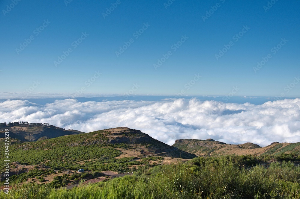 panorama from the route between Pico Ruivo and Pico Arieiro