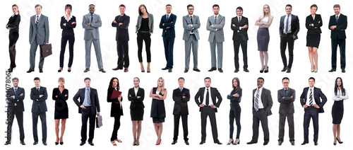 successful business people isolated on white background