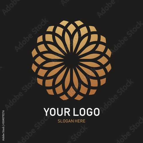 Luxury Geometric Flower Logo Design