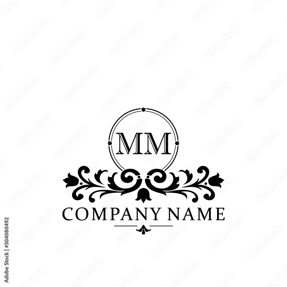 elegant mm logo design