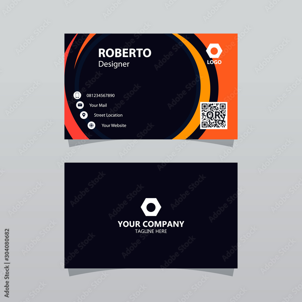 Modern orange bussines card template. Elegant element composition design with clean concept. Modern orange bussines card template. Elegant element composition design with clean concept.