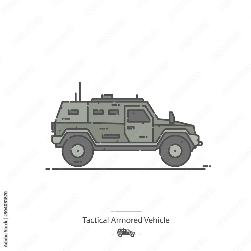 Tactical Armored Vehicle - Line color icon