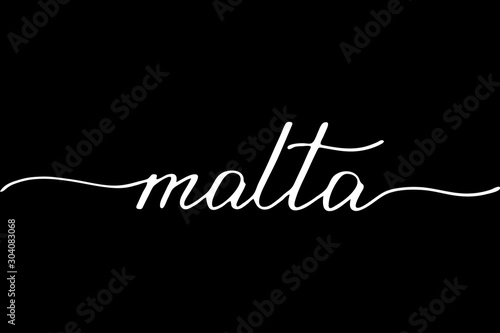 Malta handwritten text vector