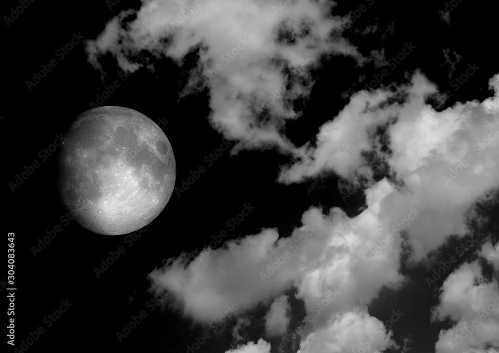 Fototapeta premium The moon in the night sky