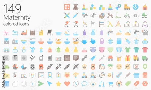 Maternity colored iconset