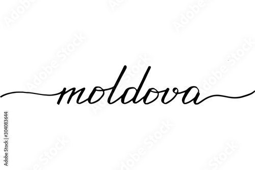 Moldova handwritten text vector