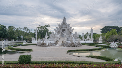 Wat Rong Khun, beautiful temple with amazing sculptures in Chiang Rai, Thailand