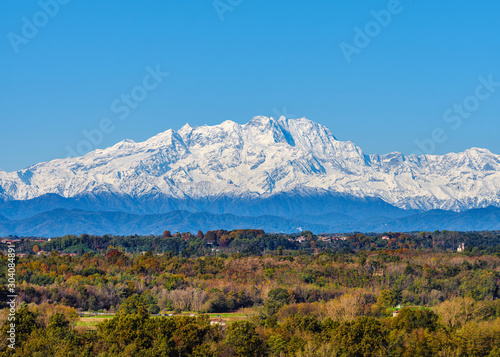 Tableau sur toile Snow covers the Monte Rosa