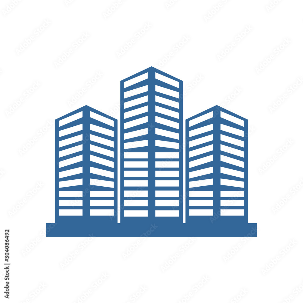 Obraz premium buildings icon vector design symbol